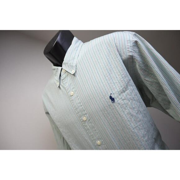 Polo Ralph Lauren Dress Shirt Custom Long Sleeve Striped Button Up Mens Size XL - Picture 1 of 8